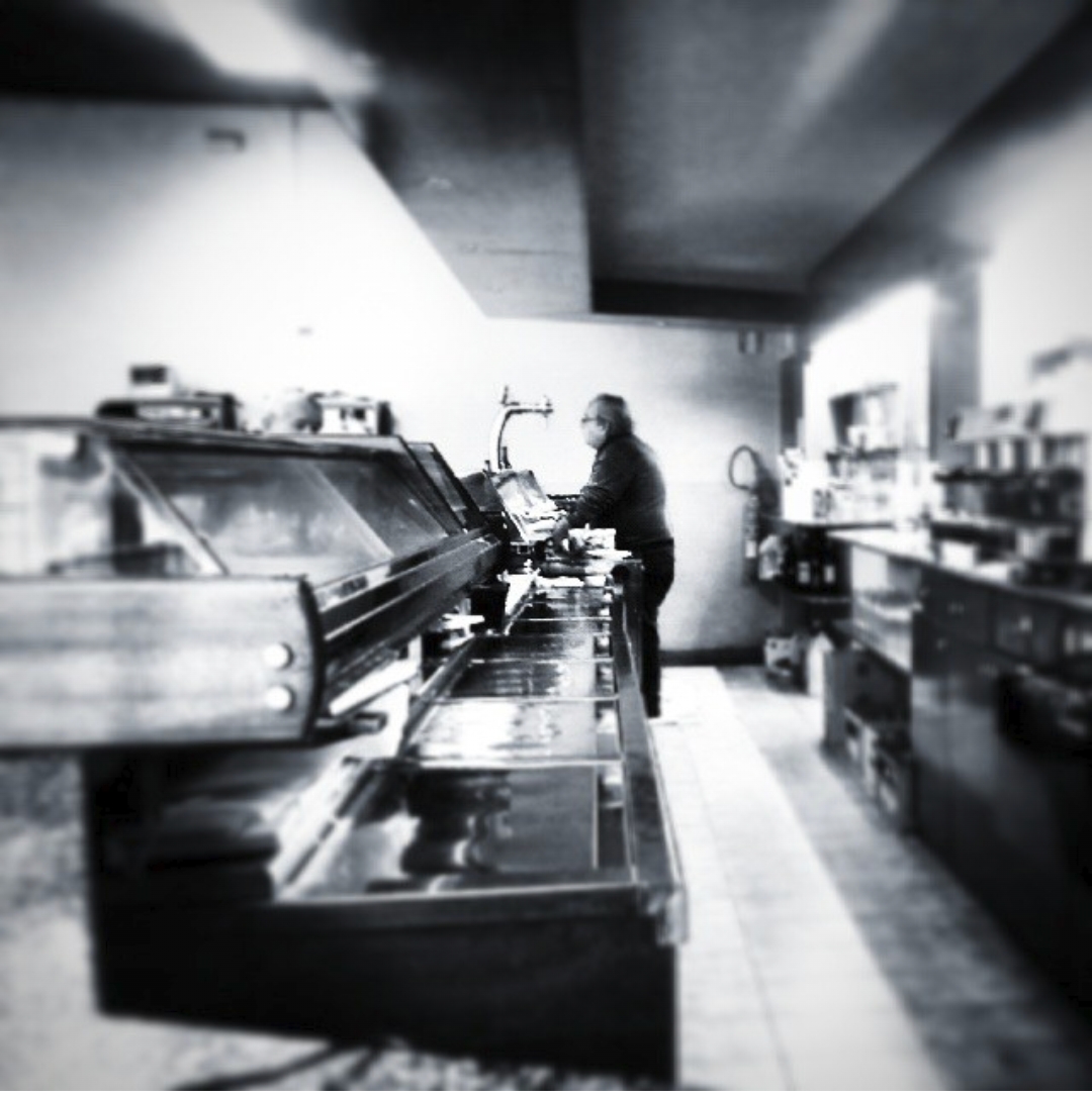La barra dels Salistes, fotografia en blanc i negre